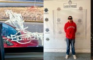 Detienen a hombre por rayar camión Aquí Vamos Gratis
