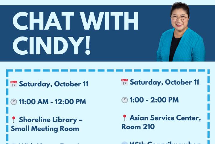 Chats with Rep. Cindy Ryu Saturday October 11, 2025