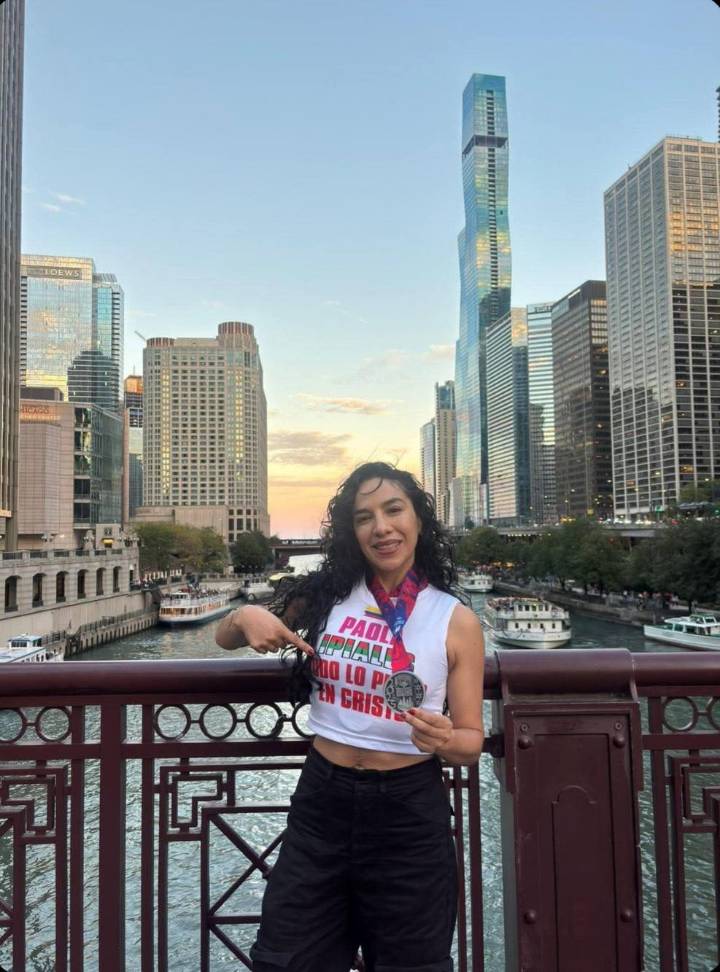Paola Cordero corrió la Maratón de Chicago 2025