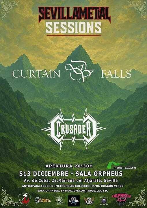 Curtain Falls y Crusader lideran una noche de metal en Mairena