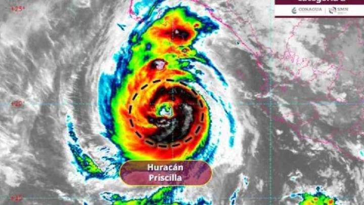 Huracán Priscilla podría intensificarse a categoría 3; lluvias pegan en Nayarit, Baja California Sur y Jalisco