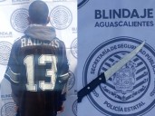 Detienen con un cuchillo cebollero Ángel en San Pancho