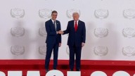 Cordialidad y risas entre Trump y Sánchez en su primer saludo en pleno choque por el gasto en Defensa