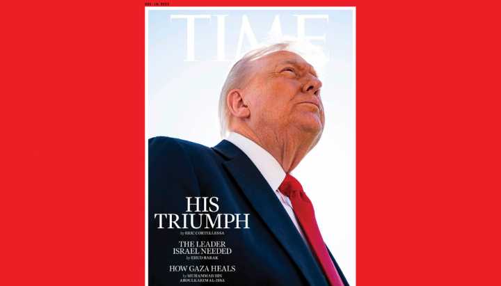 Trump es portada en 'Time' por Gaza pero criticó la foto: "Es realmente mala"