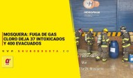 Mosquera: fuga de gas cloro deja 37 intoxicados y 400 evacuados