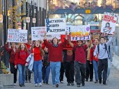 Students across Calgary walk out in support of their teachers