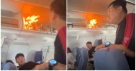 (VIDEO) Pánico en vuelo de Air China: Avión aterriza de emergencia tras incendiarse batería de litio
