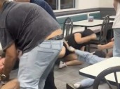 Food order mix-up sparks wild brawl at Texas fast