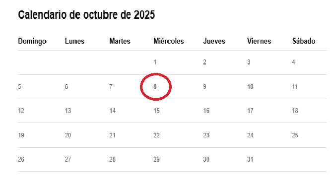 Feriado del 8 de octubre: así se calcula el pago si le toca trabajar ese día