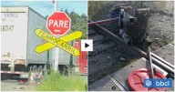 Camión de alto tonelaje destruye barrera de cruce ferroviario en sector La Paloma de Puerto Montt