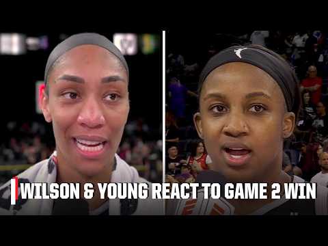 A'ja Wilson & Jackie Young react to combining for 60 PTS in Game 2 of the WNBA Finals