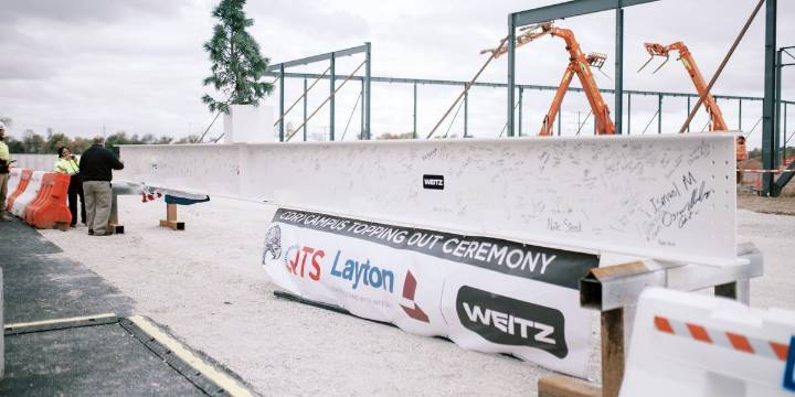 Officials hold topping out ceremony for $10 billion Cedar Rapids data center campus