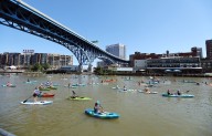 Challenges remain before the Cuyahoga River could host an open swim like they did in Chicago