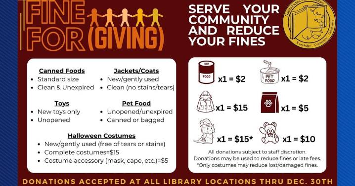 Fine ForGIVING returns to the Natchitoches Parish Library