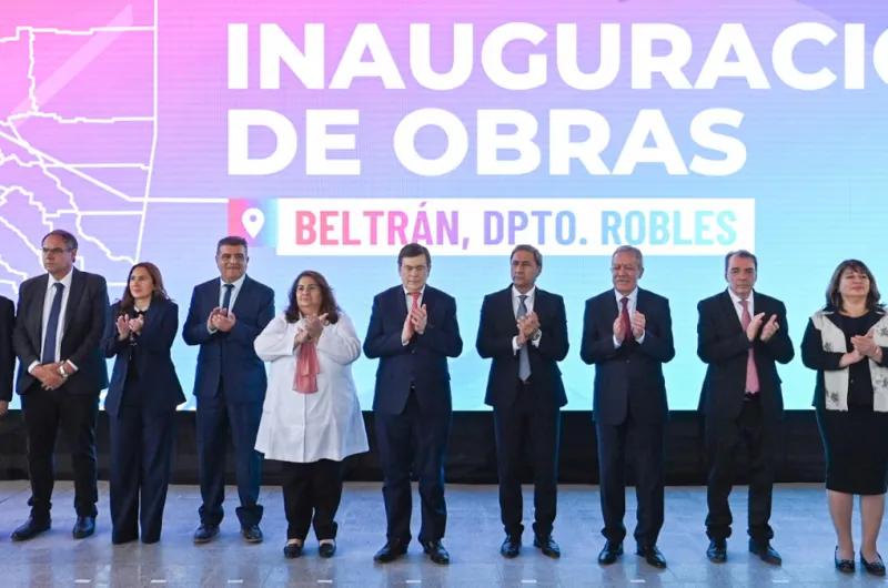 Zamora inauguró obras de refacción en la Terminal y en una escuela en Beltrán