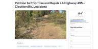 Cloutierville residents launch petition to fix Highway 495