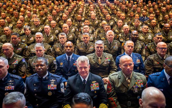 President tells top brass American cities should be ‘training grounds’ for military