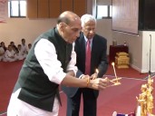 Rajnath Singh visits Sydney’s BAPS Swaminarayan Mandir