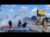 LIVE: Protesters gather where feds shot woman on SW Side