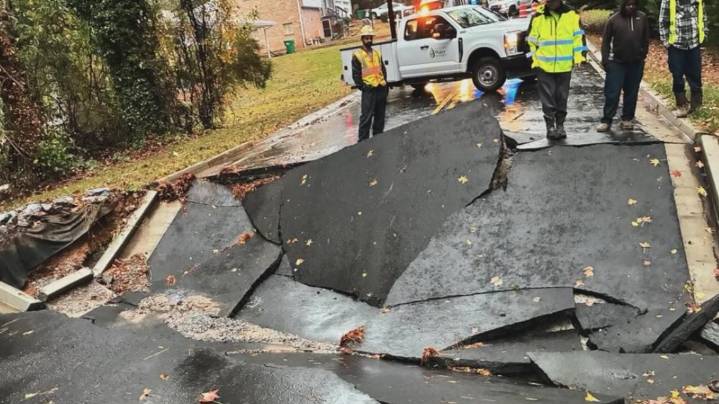 Forest Park reports collapsed road in residential neighborhood
