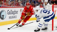 Red Wings’ Lucas Raymond leaves game vs Maple Leafs with upper