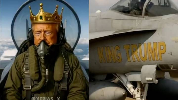 Trump responde a los manifestantes con un vídeo generado por IA donde les lanza excrementos