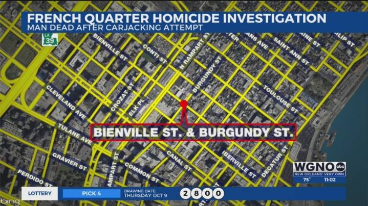 French Quarter carjacking leaves one dead: NOPD