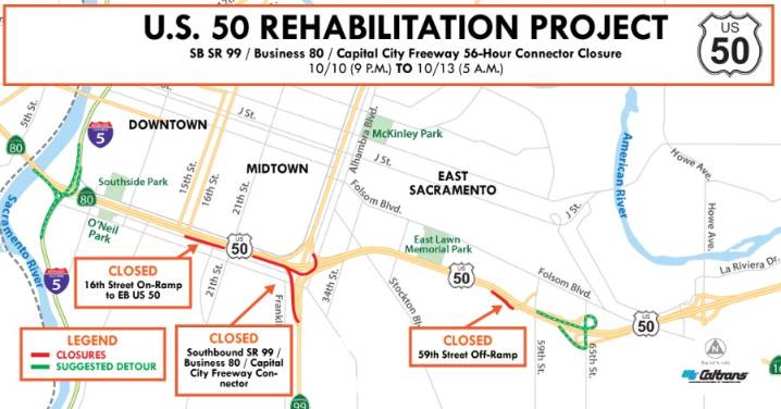 Expect delays: Highway 50 closures start tonight