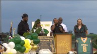 Former LSU linebacker Patrick Queen returns to high school after stadium renamed for him
