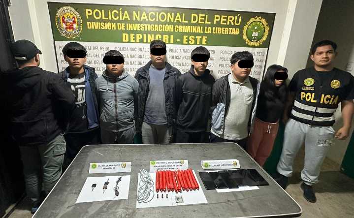 La Libertad: PNP frustra entrega de explosivos y desarticula banda dedicada a la extorsión