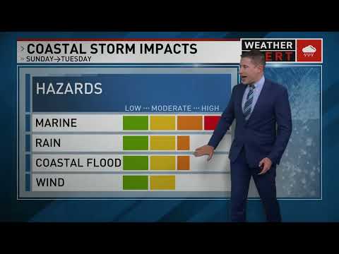 Coastal storm to arrive for end of weekend