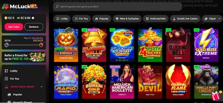 Best sweeps promo to grab if you’ve already claimed the McLuck bonus