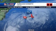 Humberto weaker Hurricane, heading northeast past Bermuda