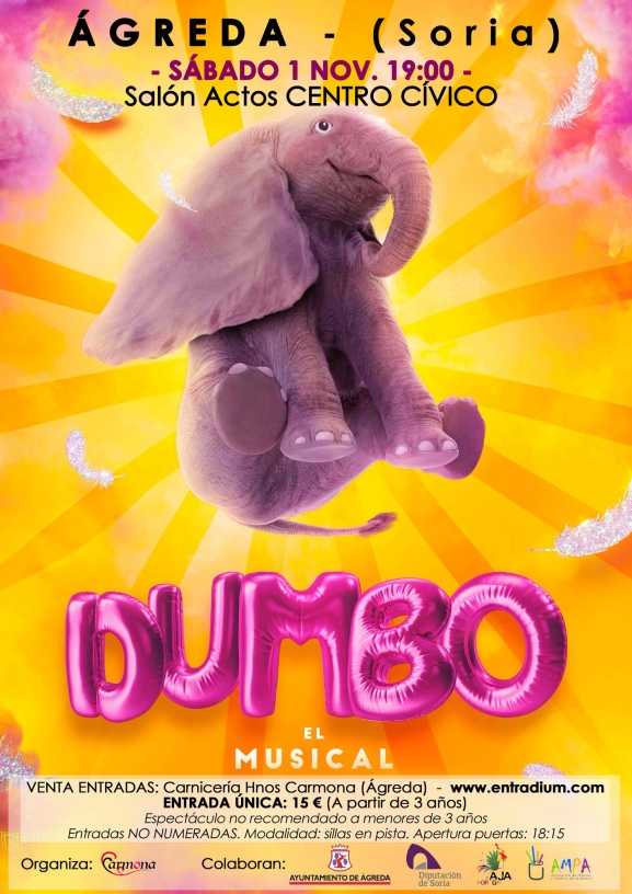'Dumbo, el Musical' llega a Ágreda el 1 de noviembre con su mensaje contra el acoso