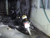 Malandros quemaron 3 motocicletas en Pilar Blanco
