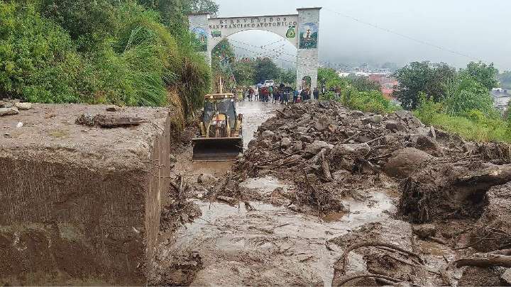 Acaxochitlán registra 35 deslaves en cuatro días, informa gobierno local