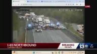 Some lanes reopened after crash with overturned vehicle on Interstate 65 in Pelham