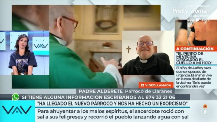 Patricia Pardo pide a un párroco que bendiga 'Vamos a ver', a los colaboradores y también a los espectadores