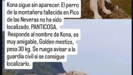 Buscan a uno de los perros de la montañera navarra fallecida el domingo en Panticosa