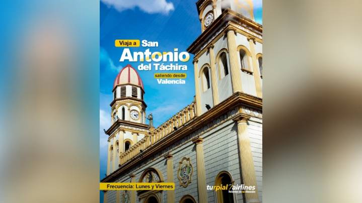 Turpial Airlines inaugura vuelos directos entre Valencia y San Antonio del Táchira, fortaleciendo el puente aéreo con la frontera