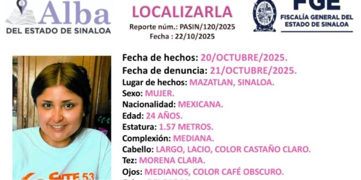 Hallan cuerpo de maestra de kínder reportada como desparecida en Mazatlán