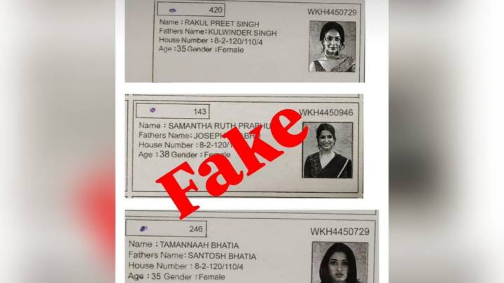 Fake voter list with names of Samantha Prabhu, Tamannaah Bhatia emerge, case filed