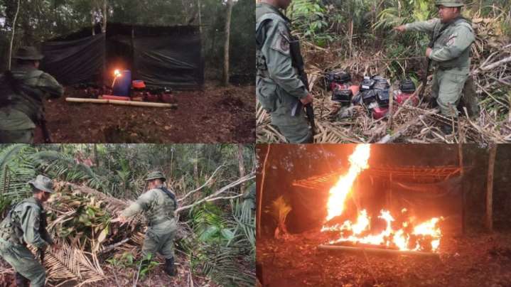 FANB desmantela campamento de minería ilegal en Amazonas