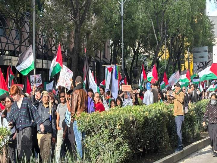 Marcha pro Palestina en Paseo de la Reforma termina con saldo blanco