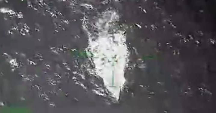 Moment Donald Trump destroys 'drug-carrying submarine loaded with fentanyl'