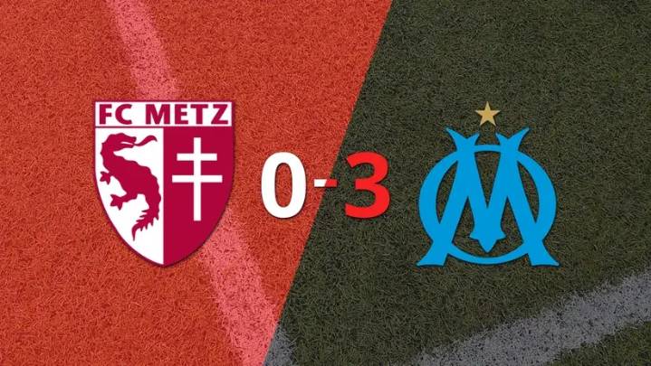 Liga de Francia: Metz no pudo contener la fuerza de Olympique de Marsella y cayó derrotado por 3 a 0