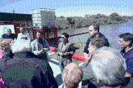 Mayra supervisó el funcionamiento de una estación de bombeo en el Parque Industrial