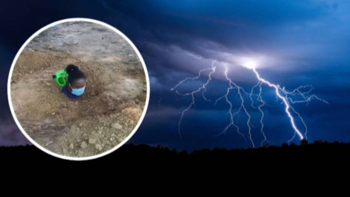 Mujer es enterrada viva tras surfrir el impacto de un rayo en Colombia: Video