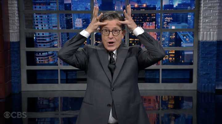 Stephen Colbert roasts South Koreas golden crown for Trump