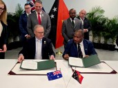 Papua New Guinea cabinet signs landmark defence treaty with Australia